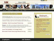 Tablet Screenshot of 10krecruiters.com